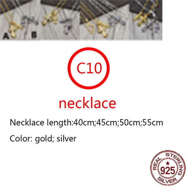 C10 S925 Collana in argento sterling Personalizzato Moda Punk Stile hip-hop Versatile placcato oro Set di fiori a forma di lettera di diamanti Regalo per gli amanti