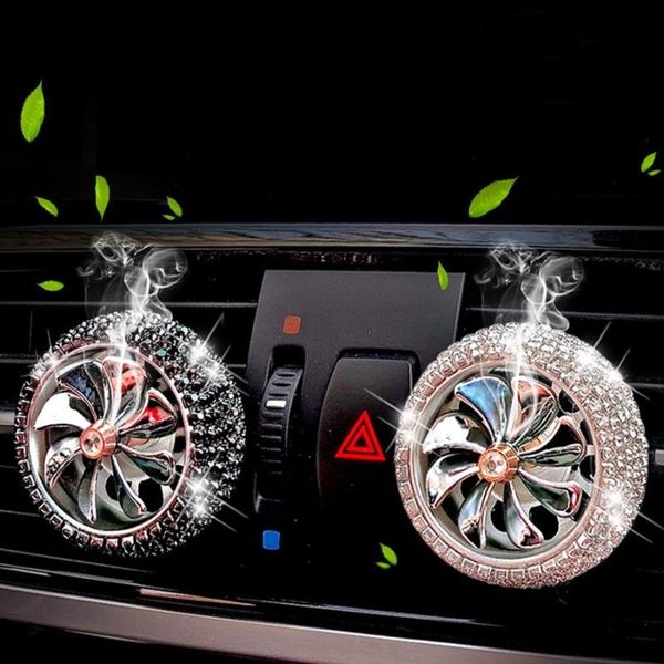 Auto-Lufterfrischer Diamond Fan Diffusor Duft Duft Geruch im Styling Bling Zubehör für Mädchen Frau