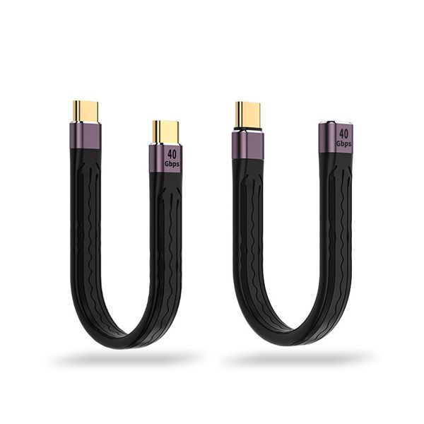 Splitter USB Tipo C PD PD Male ou Fêmea para Expansão Masculina Transmissão do Banco de Power Banco de Power Charging Fast Data 40 Gbps Cabo curto dobrado para o deck de vapor MacBook iPad etc