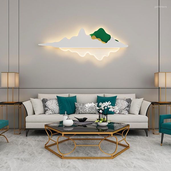 Lâmpadas de parede minimalista nórdica Lua Sombra Bedro de cabeceira Designer Arte Arte criativa Sala de estar da sala de estar Pintura de pintura Luz