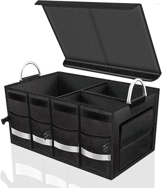 Bolsas de armazenamento Caixa de porta -malas portátil Organizador de viagem ao ar livre dobrável para caminhão SUV