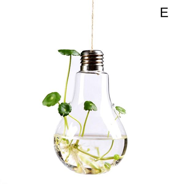 Vasi appesi in vetro trasparente Fiore Piante idroponiche Ufficio Decorazione domestica Terrario HG99