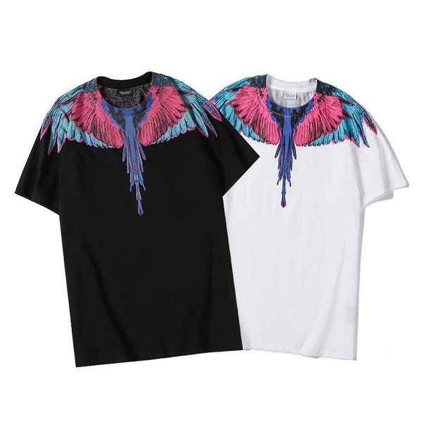 Chaopai MB Premium Jungle Blue Winged Cotton Kurzarm-T-Shirt für Herren und Damen