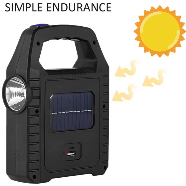 Camping Laterne Tragbare Solarlaterne Outdoor Notfall Taschenlampe Solar Arbeitshandlampe COB Flutlicht USB Camping Suchscheinwerfer Scheinwerfer W0331