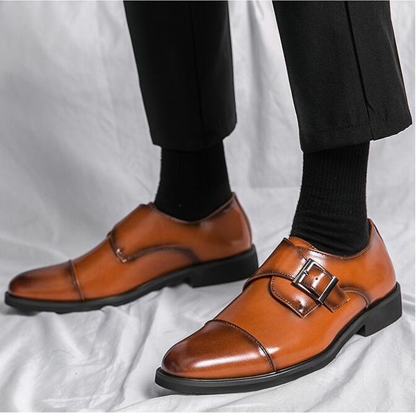 Herren Casual Handmade Schuhe Brock Oxford Retro Mokassins Herren Classic Business Office Formale Boos Schuhe Schnalle Hochzeitsschuhe