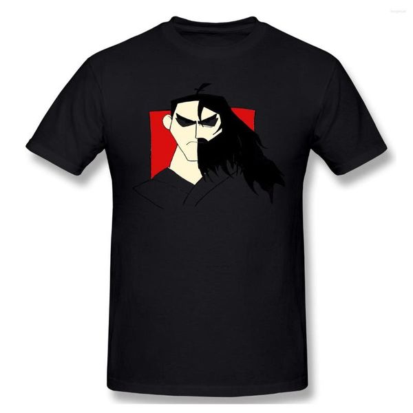 Herren-T-Shirts Samurai Jack Men Cotton Graphic Plus Size Split Oversized Tops Mode- und Damen-T-Shirts