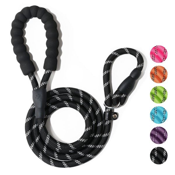 Treinamento para cães Slip Leash, chumbo de cães, obediência de filhote Recall LEAD de treinamento, corda pesada com design reflexivo, alça confortável, para cães grandes médios