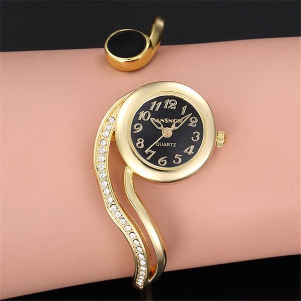 Orologio da polso da donna con cinturino in diamanti di moda femminile con quadrante piccolo Casual Senior Circonferenza massima del polso 18 cm