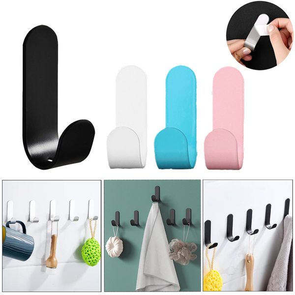 100 teile/los Selbstklebende Wand Organizer Haken Hintertür Schlüssel Kleiderbügel Haken Badezimmer Robe Handtuchhalter Rack Küche Hardware Regal Haken