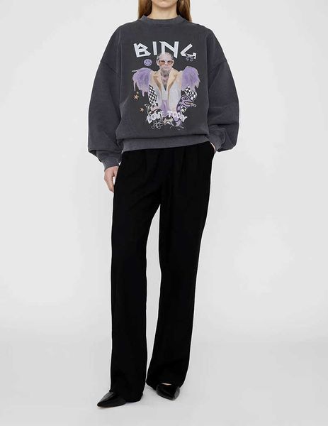 Plus size ab mulheres designer moletom harvey tripulação impressão lavado hoodie flor de neve algodão moda camisola pulôver sportshirt