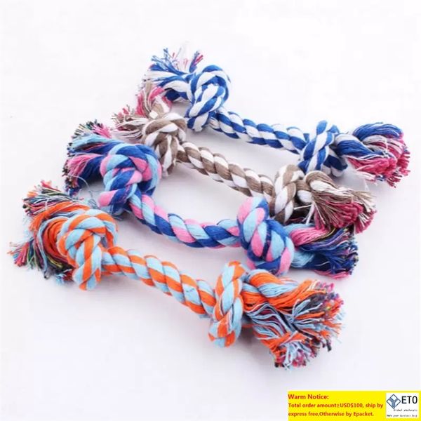 Hundespielzeug Kaut Haustiere Baumwolle Kaut Knoten Colorf Langlebiges geflochtenes Knochenseil Hochwertiges Zubehör 18 cm Lustige Katze Wll5 Dheks