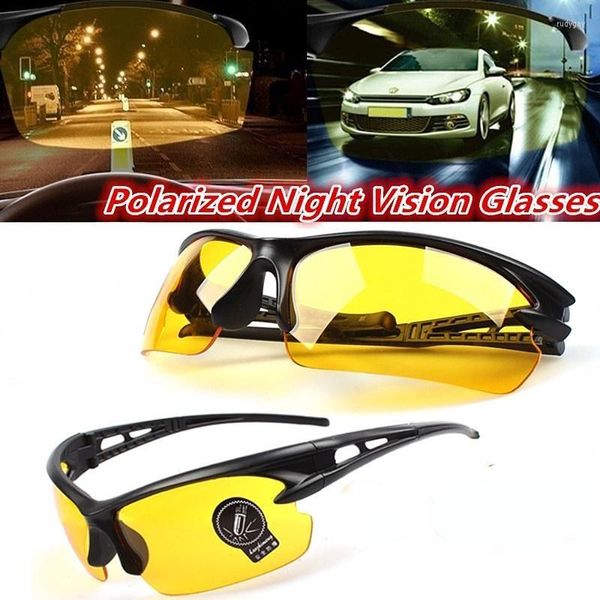 Солнцезащитные очки винтажные бокалы ночного видения мужчины водителя водителя спортивное солнце для женщин езды на велосипеде желтое