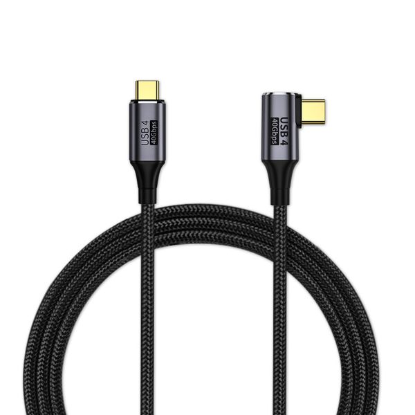 USB C zu USB C Kabel 100W USB4.0 Typ C Datenkabel PD Schnellladekabel Ladegerät rechtwinklig 30cm