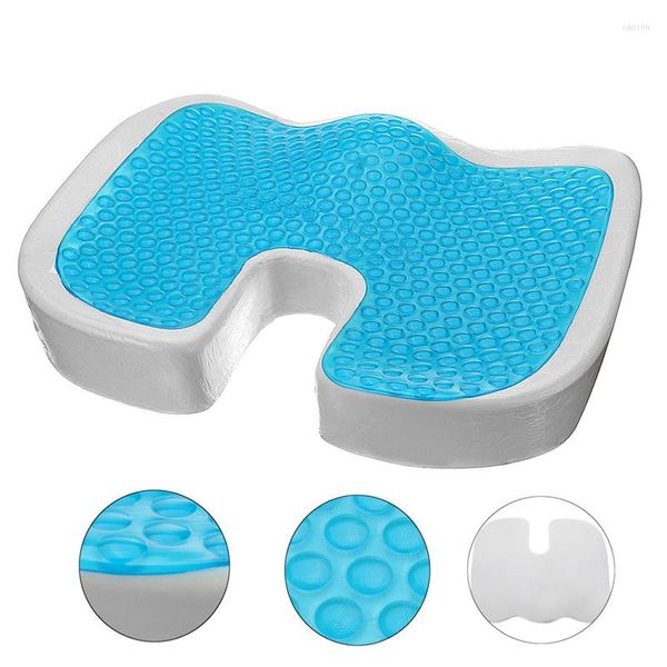 Pillow Gel Memory Foam Seat u Tipo de resfriamento Efeito de resfriamento Ortopédico Coccyx Sciatica alívio do cocô para o escritório em casa