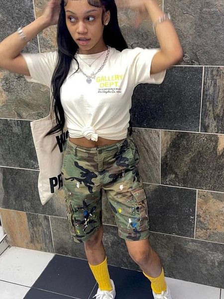 Damen Shorts Großhandel Y2k Kleidung Streetwear Casual Taschen Damen 2023 Baggy Short Pants Hohe Taille Cargo Camouflage Damen