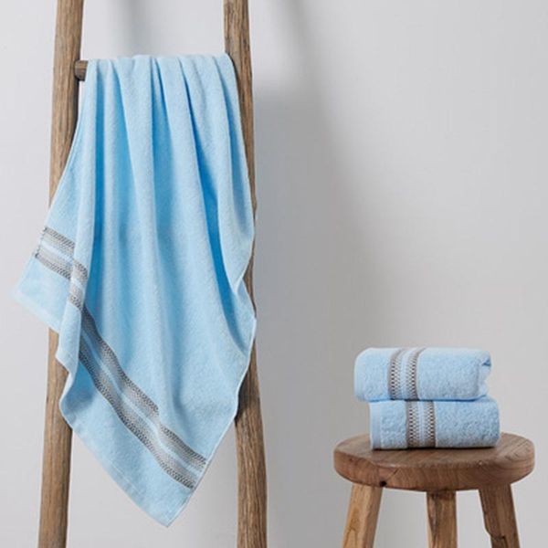 Handtuch Baumwolle Handtücher Badeset saugfähig Erwachsene einfarbig weiche Dusche für Badezimmer Waschlappen 3 Teile / satz