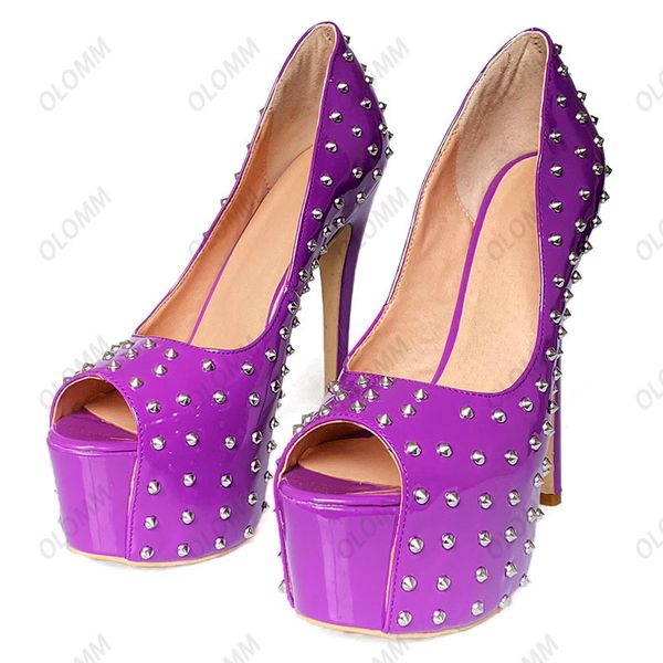 Olomm Women Summer Pumps Smodtto Heels Keep Peep Toe Elegant Black Red Night Club Shoes Women Plus Us Size 5-20