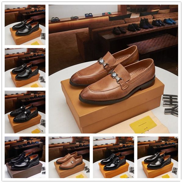 Mm moda de luxo masculino sapato de vestido formal designer de couro masculino Sapatos de negócios casuais oxfords para homens 11