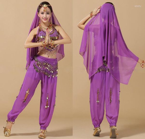 Bühnenabnutzung Sexy 6-Farben-Bauchtanzkostüme Performance Bollywood / Dancewear für Frauen