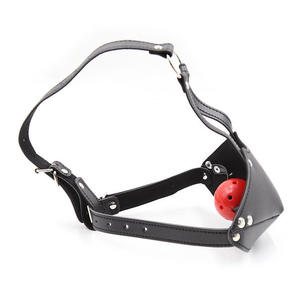 Bondage Open Bouth Harness Head Head Harness Bit Bit Ball Bondage BDSM Cavalo de garganta profunda