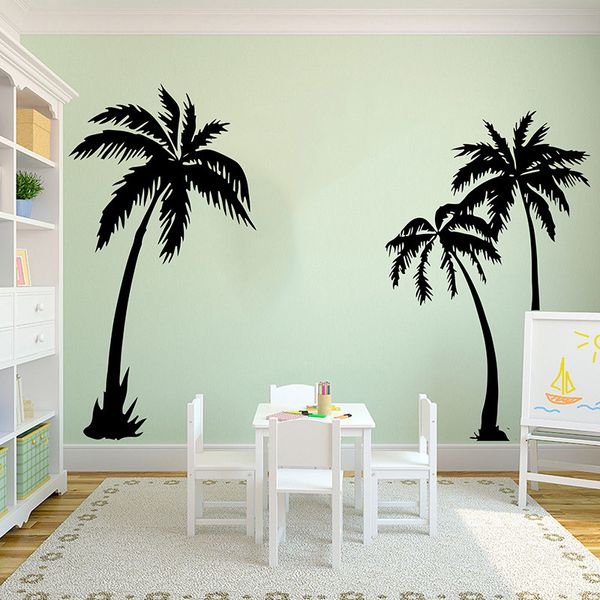 Adesivos de parede 3 conjuntos de 150 cm de largura Palm Tree Summer Wallpaper da sala de estar da sala de estar de estar de palmeira de planta de planta de parede de parede de parede de parede de parede vinil 2303331