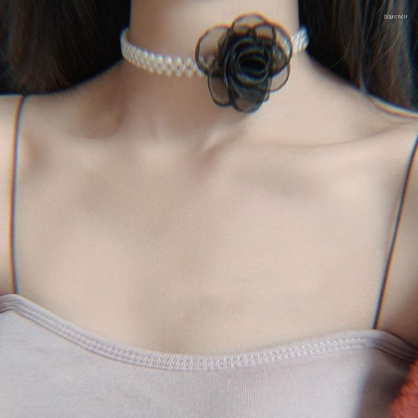 Halsband Blume für Frauen Garn Kragen Halskette Mädchen Soft Sext Krawatte Krawatte Zubehör Teen