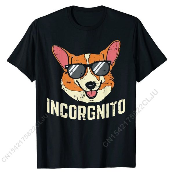 Camisetas masculinas Incorgnito camisa engraçada corgi corgi bastão de cachorro amante de presente cupons homens camiseta de verão tshirts algodão estilo simples 2303331