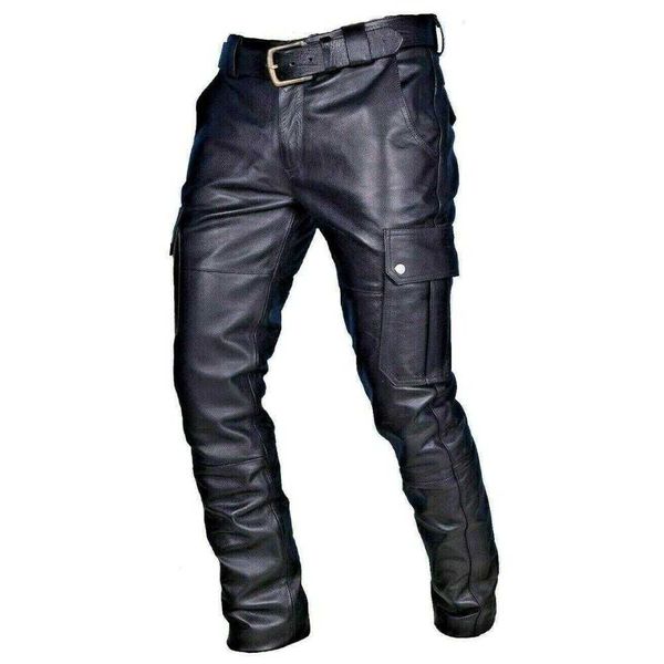 Calça masculina calça de couro masculina calças casuais para moda masculina Roupas de inverno