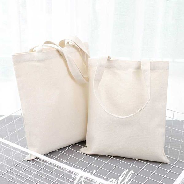 Bolsas de ombro dobráveis ​​Bolsa grande tela de tecido 1 sacola para compras de mercado Eco Cotton Girls