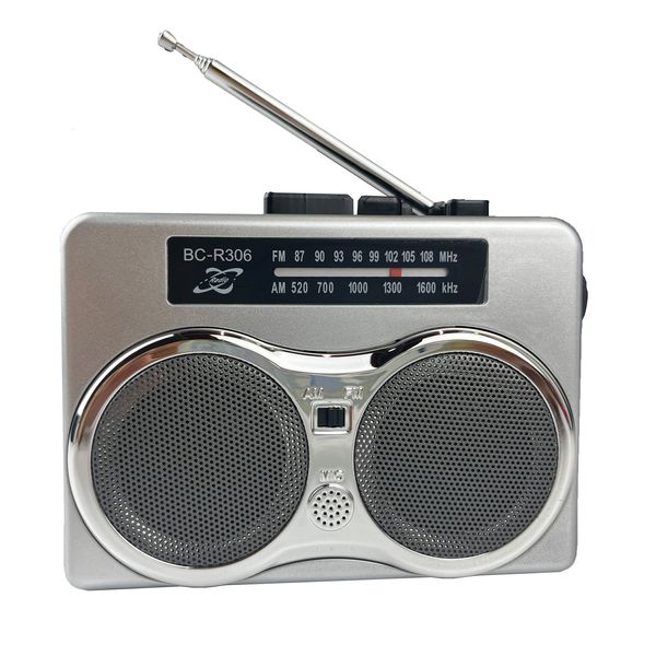 Радио -портативная лента Retro Fm Am Ser Walkman Рекордер с поддержкой гарнитуры настройки, рекордная микрофон 230331