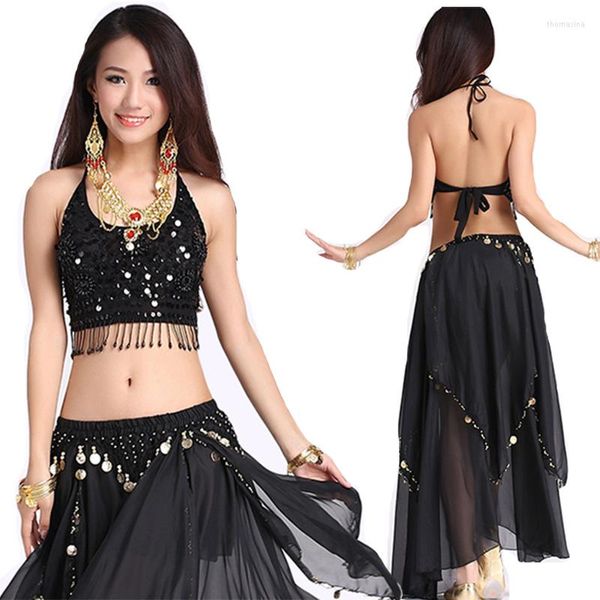 Stage Wear Costumi di danza del ventre per donne adulte India Gypsy Woman Bellydance Egypt Vestito da ballo Lady 2 pezzi