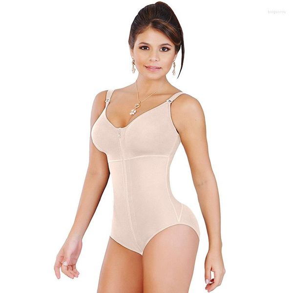 Modeladores femininos ZYSK Bodysuits femininos Bainha de emagrecimento Espartilho Cinta modeladora Corpo com zíper Modelador de cintura Tamanho maior 6XL