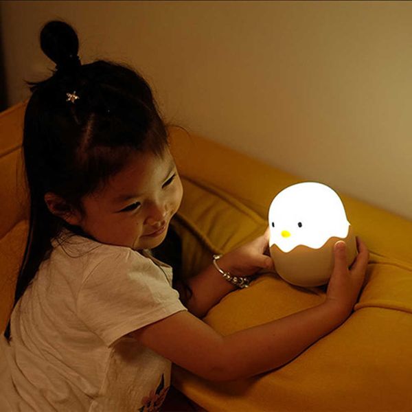 Ночные огни светодиодные дети касаются ночной свет мягкий силиконовый USB.