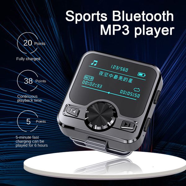 MP3 MP4 Players Bluetooth Player Intelligent HighDefinition ruído 8GB 16GB 32GB Clip Mini com suporte de tela FM Recording Ebook 230331