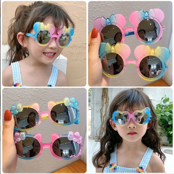 Kinder-Überbrille, Sonnenbrille, Blumen-Sonnenbrille, Regenbogen, bunt, niedlich, rund, für Kinder, Jungen, Mädchen, Outdoor-Aktivitäten