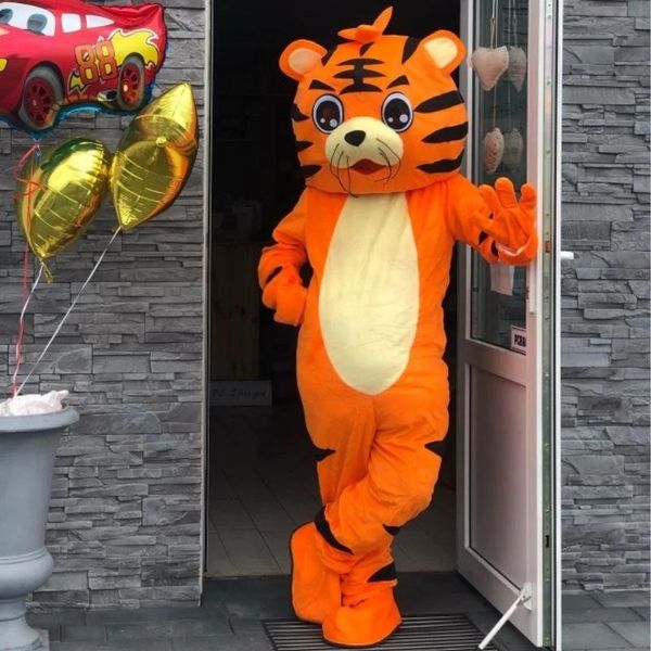 Maskottchen Kostüme Tiger Hochwertige Cartoon Charakter Outfits Erwachsene Größe Weihnachten Karneval Geburtstagsfeier Outdoor Outfit