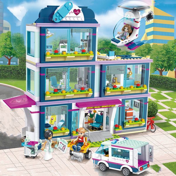 Bloco 932pcs Heartlake City Park Hospital Friends Compatible Building Block Bricks Toys for Children Birthday Gifts 41318 230330