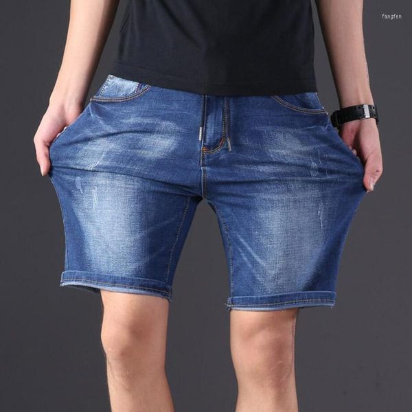 Herren Jeans Größe Herren Denim Shorts Übergroße Elastische Taille Knielang Sommer Lose Herren Plus XL 9XL 8XL 7XL 6XL