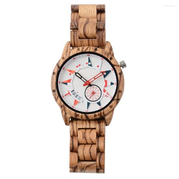 Armbanduhren Kreative Holz Herrenuhr Persönlichkeit Mode Quarz Chronograph Uhr Zebra Holz Uhren Für Herren Reloj De Hombres