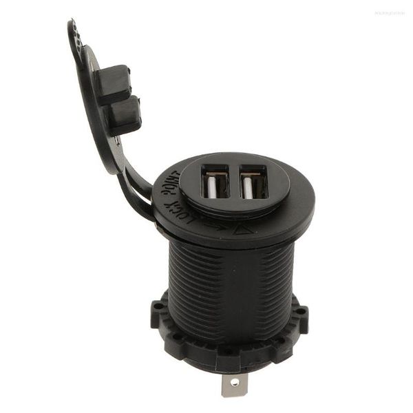 Organizador do carro 4x12v 4.2a soquete de carregador USB duplo para adaptador de barco de motocicleta