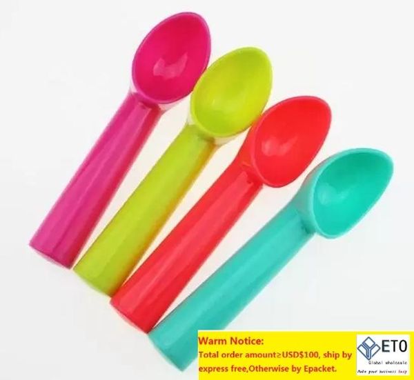 100pcs dolce colore gelato paletta plastica melone baller addensare manico cilindrico cucchiaio da dessert utensile da cucina