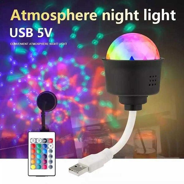 Luzes noturnas plug plug led estrelado céu nightlights USB Powerd Star Projector Controle remoto RGB LED atmosfera Lâmpada Decoração de Lâmpada P230331