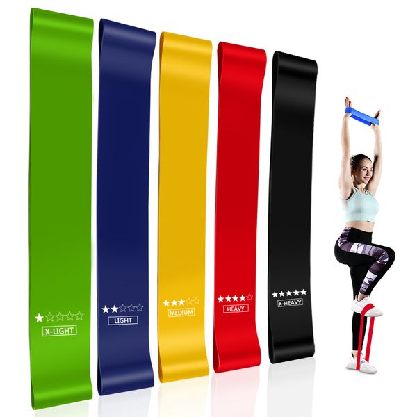 Bandas de resistência Yoga CrossFit Resistance Bands Treinamento de borracha de 5 níveis Pull Rope para esportes Equipamento de exercícios de ginástica de ginástica de fitness de fitness 230331