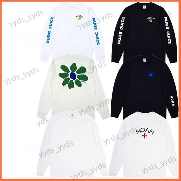 Camisetas masculinas clássico Noah Cross Cross Autumn Winter Pullover de suéter de manga longa Menina masculina e feminina Casal do estilo BF Logo BF T230327