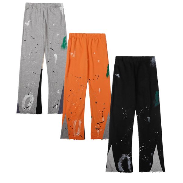 2023 calças masculinas de grife calças cargo vintage joggers calças de moletom cargos calça de moletom com estampa de graffiti jogger pantalon cargo splash ink Casais de hip hop de rua principal a1