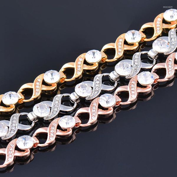 Bangle Kioozol Classic Rose Gold Color Color Bracelet для женских браслетов на ручных свадебных аксессуарах вечеринка 069 xs1