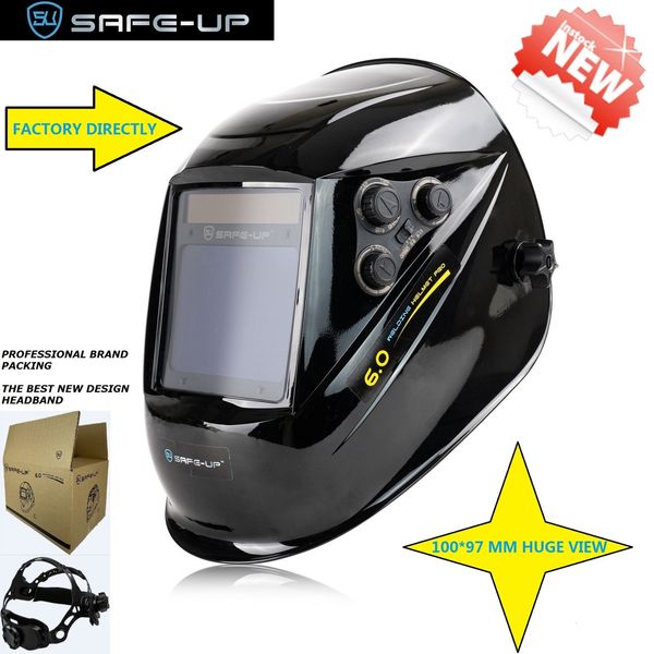 Сварные шлемы Safeup 100*97 мм размер просмотра Mig Mag Tig True Color 4 Датчики.
