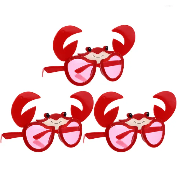 Confezione regalo 3 pezzi Occhiali da sole per bambini Spiaggia Divertenti decorazioni decorative per feste Luau estive