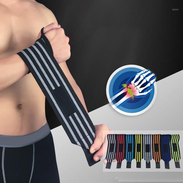 Suporte do pulso 1PCS Fitness envolve o ginásio esportivo de ginástica peso de levantamento de peso elástico de faixa de pulseira ajustável