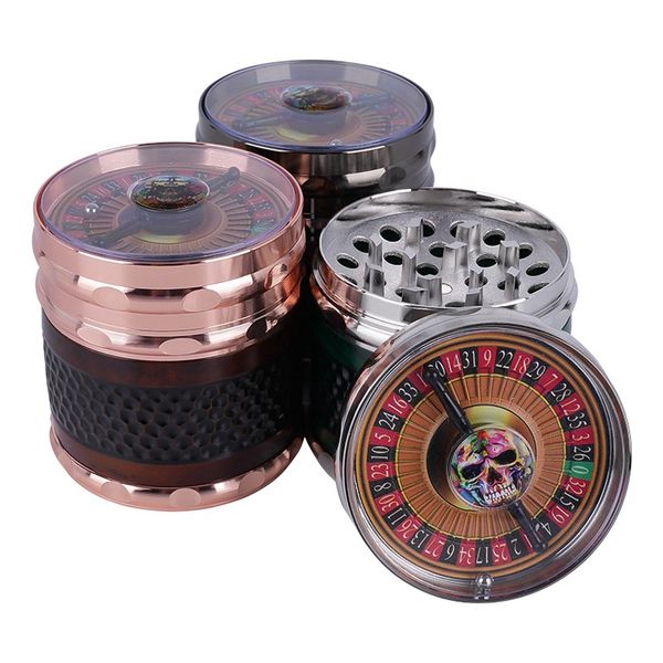 Neueste Rauchen Bunte Zinklegierung Schädel 63 MM Tragbare Kraut Tabak Grind Spice Miller Grinder Crusher Grinding Gehackte Hand Muller Zigarettenspitze DHL